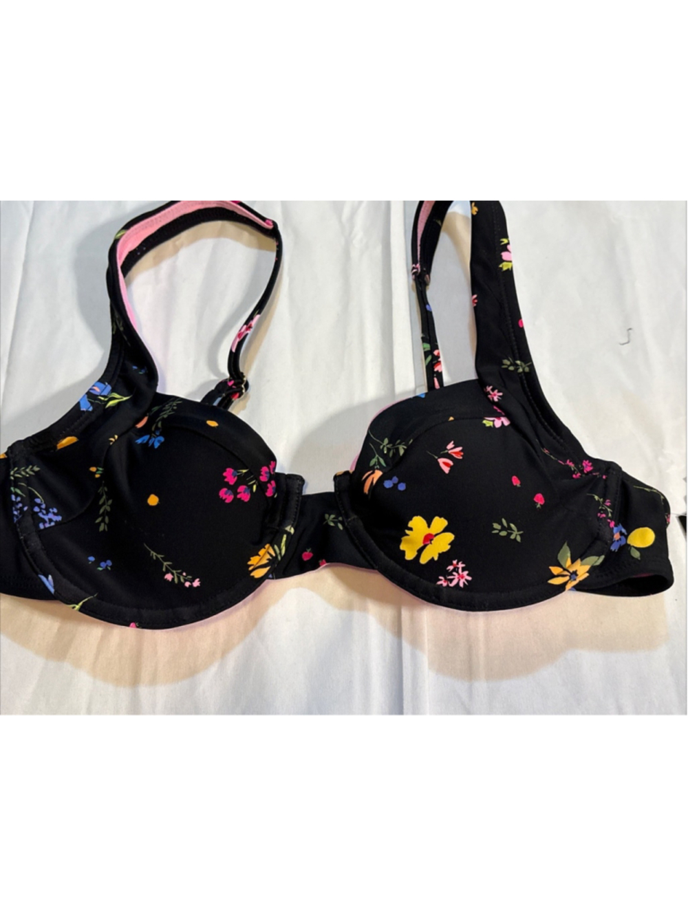SALT COVE JUNIORS MEDIUM BIKINI TOP TROPICAL FLORAL PRINTED STRAPPY BACK NEW!